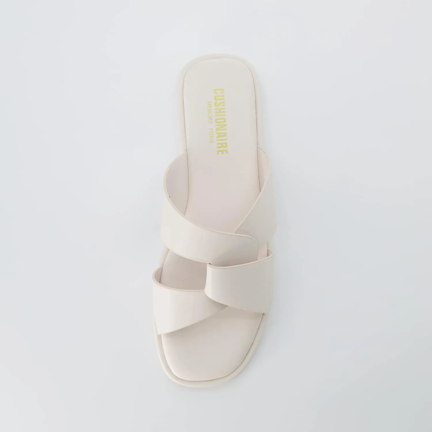 CUSHIONAIRE Women's Tribune slide sandal  Memory Foam, Wide Widths Available