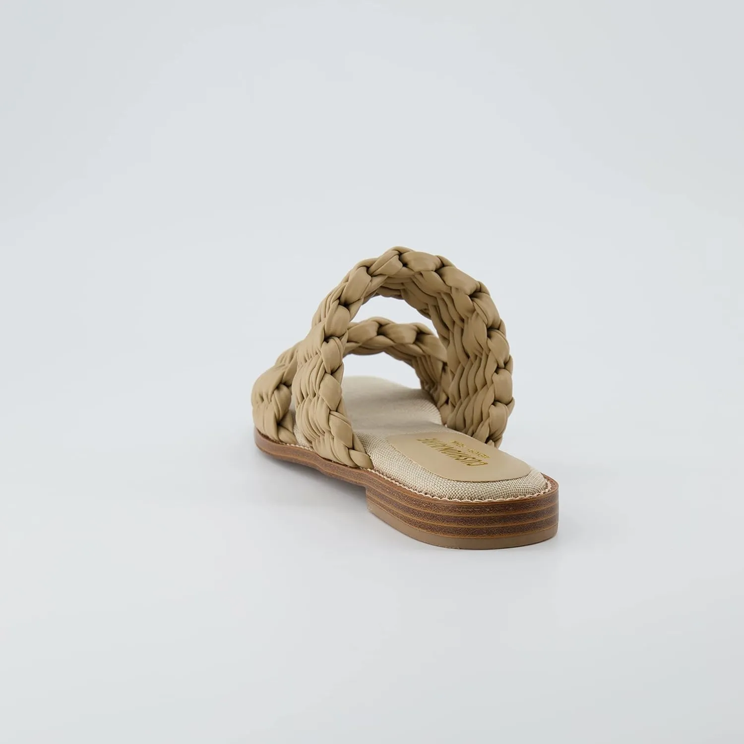 CUSHIONAIRE Women's Vibe braided two band sandal  Memory Foam, Wide Widths Available