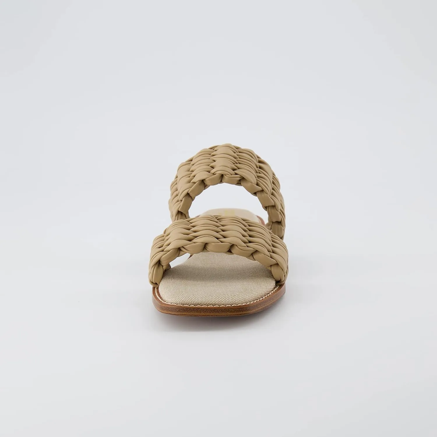 CUSHIONAIRE Women's Vibe braided two band sandal  Memory Foam, Wide Widths Available