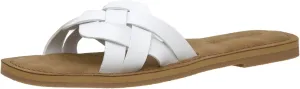 CUSHIONAIRE Women's Winnie woven slide Sandal  Comfort Foam