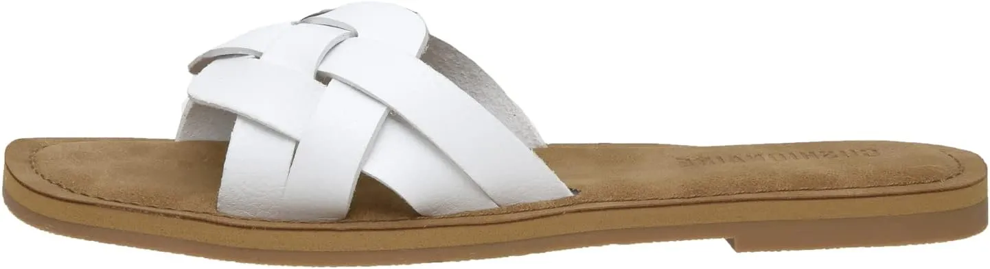 CUSHIONAIRE Women's Winnie woven slide Sandal  Comfort Foam