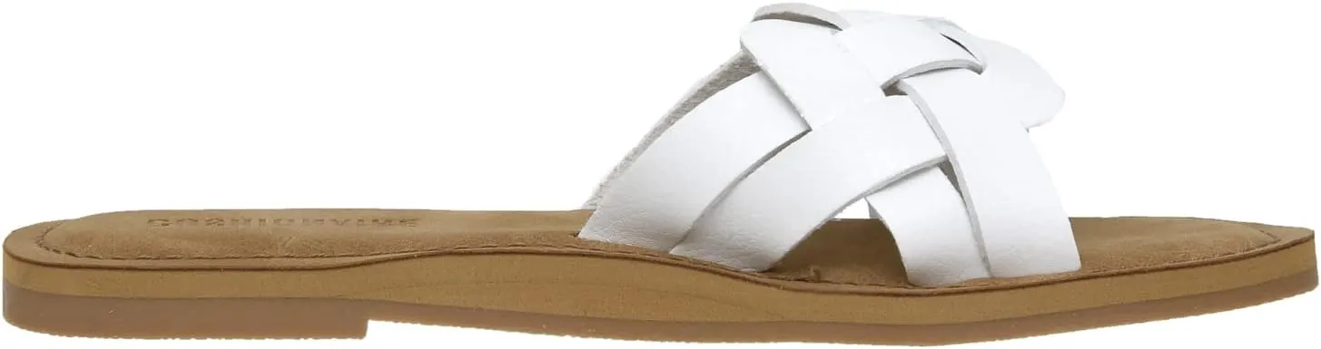 CUSHIONAIRE Women's Winnie woven slide Sandal  Comfort Foam