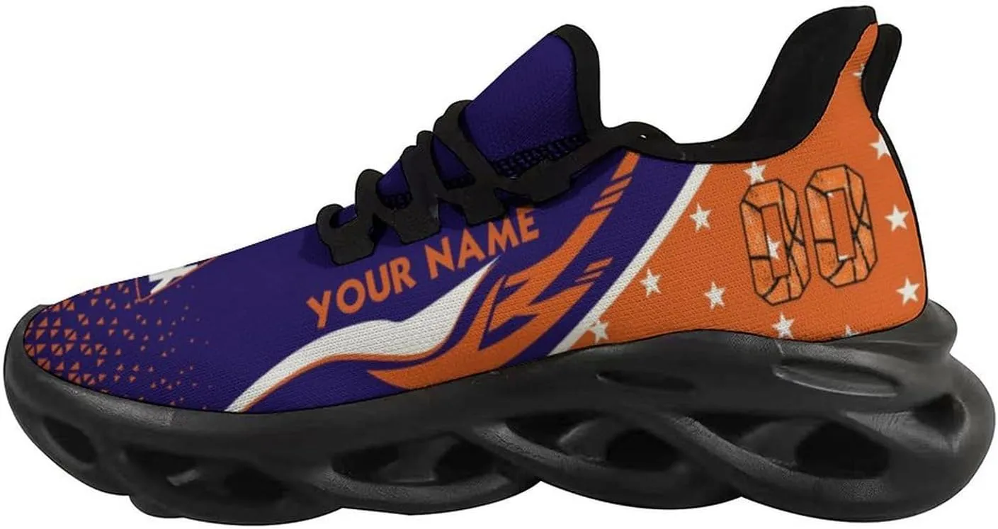 Custom Basketball Sneakers City Sports Slip-on Shoes Personalized Name Number Gifts for Basketball Fans Men Women