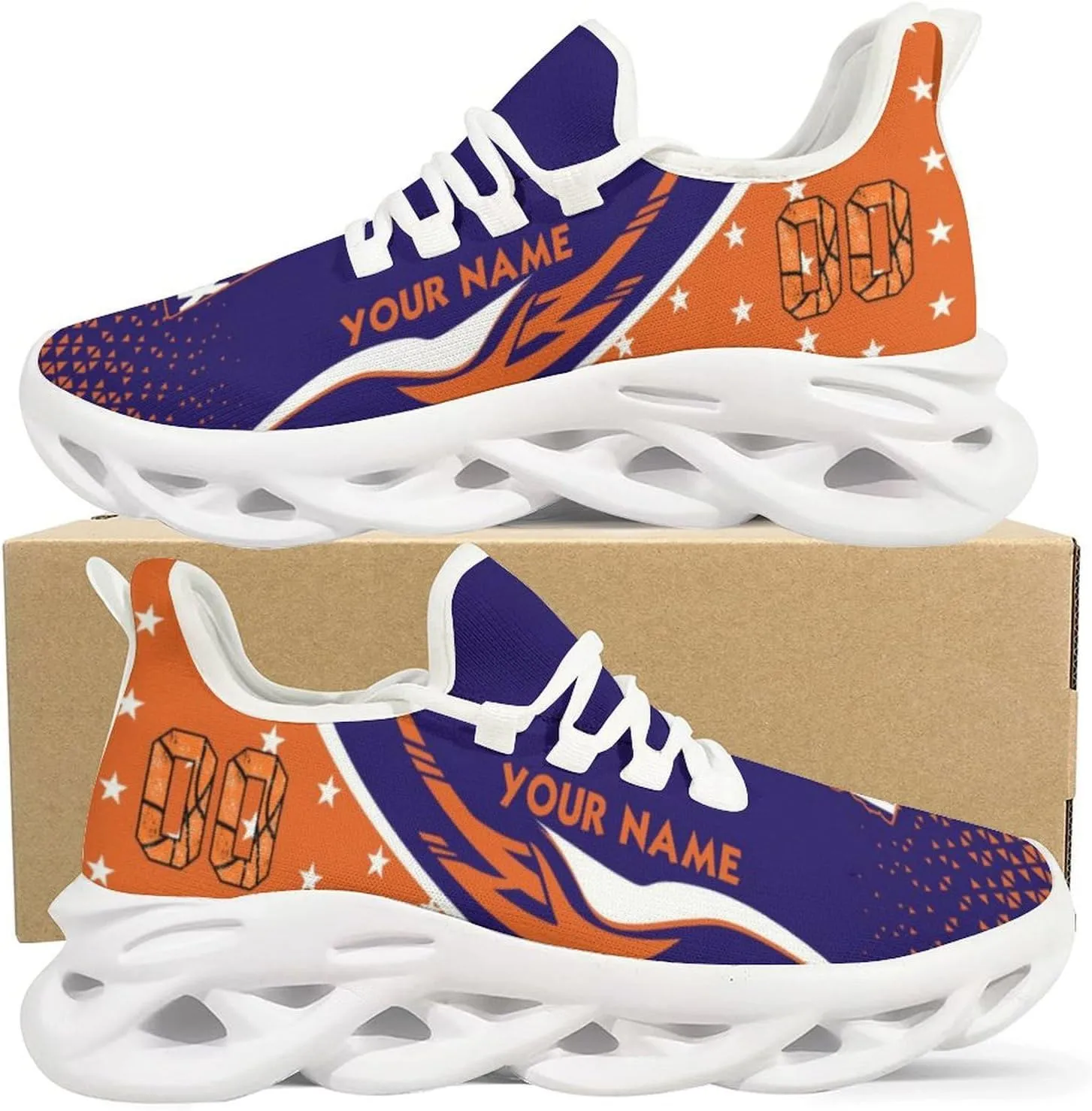 Custom Basketball Sneakers City Sports Slip-on Shoes Personalized Name Number Gifts for Basketball Fans Men Women