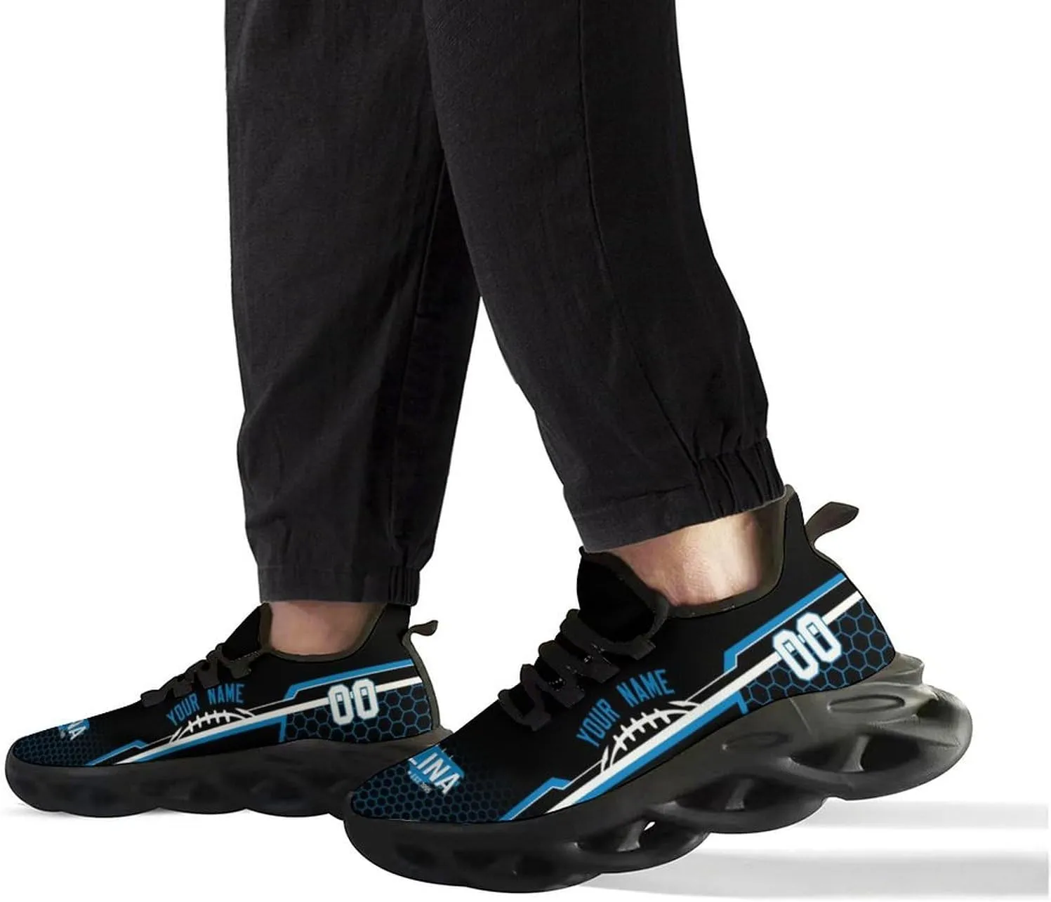 Custom City Football Flex Sneakers Personalized Name Number Athletic Shoes Fans Gifts Breathable Casual Shoes for Men Women