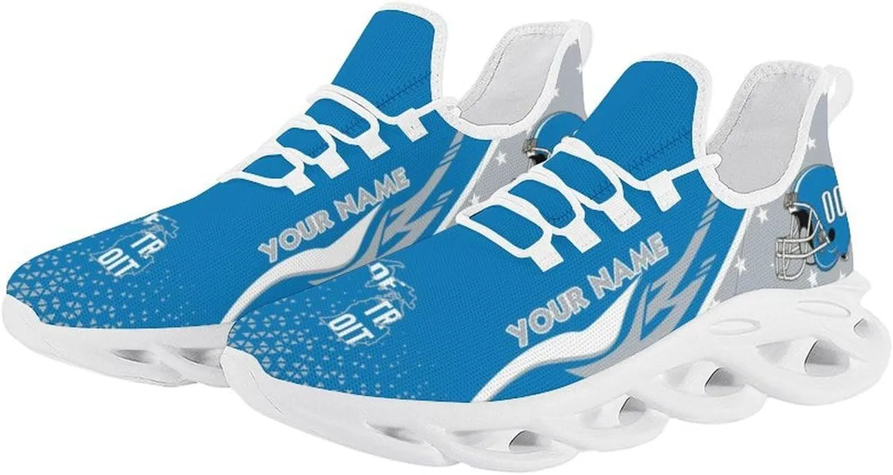 Custom Football Sneakers City Sports Slip-on Shoes Personalized Name Number, Gifts for Football Fans Men Women