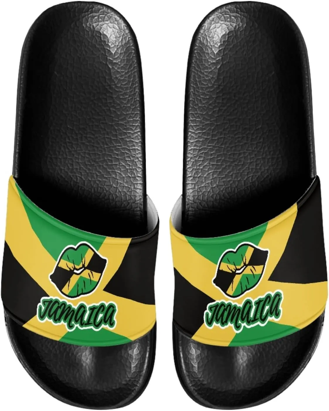 Custom Print Sliders Flat Sandals for Women Men,Open Toe Slippers Anti Skid Slip On Slide Slippers