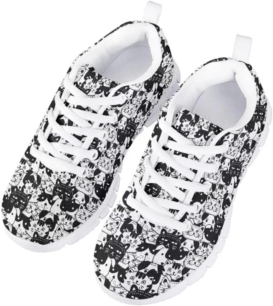 Cute Girls Fashion Sneakers Running Shoes Kids Lightweight Breathable Casual Walking Shoes