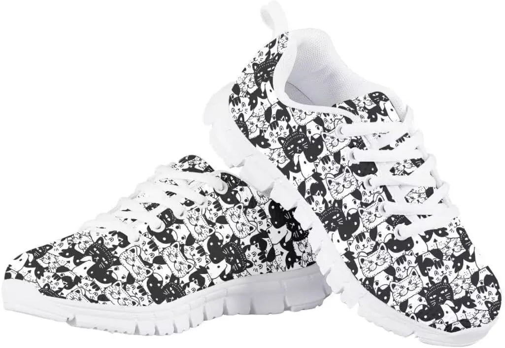 Cute Girls Fashion Sneakers Running Shoes Kids Lightweight Breathable Casual Walking Shoes