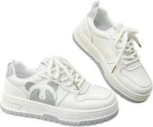 Cute Panda Sneakers for Women - White Platform Athletic Shoes with Animal Design, Casual Fashion Comfortable Walking Shoes