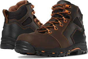 Danner Vicious 4.5” Composite Toe Work Boots for Men - Full-Grain Leather with Breathable Gore-Tex Lining, Speed Lace System & Non Slip Heel Outsole