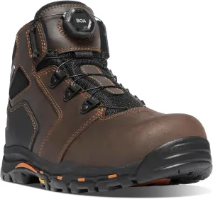 Danner Vicious 4.5” Composite Toe Work Boots for Men - Full-Grain Leather with Breathable Gore-Tex Lining, Speed Lace System & Non Slip Heel Outsole
