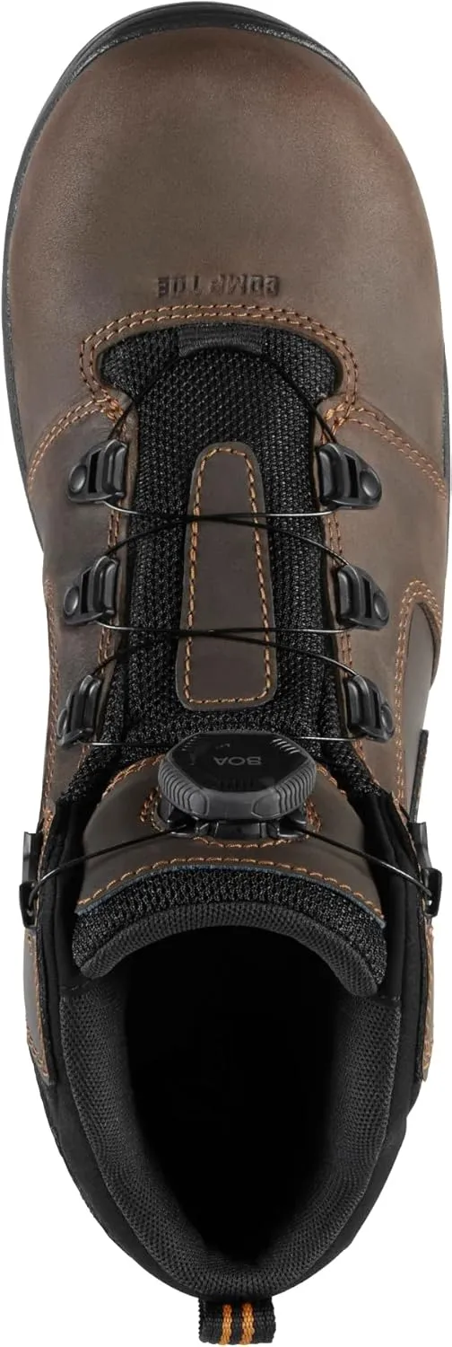 Danner Vicious 4.5” Composite Toe Work Boots for Men - Full-Grain Leather with Breathable Gore-Tex Lining, Speed Lace System & Non Slip Heel Outsole