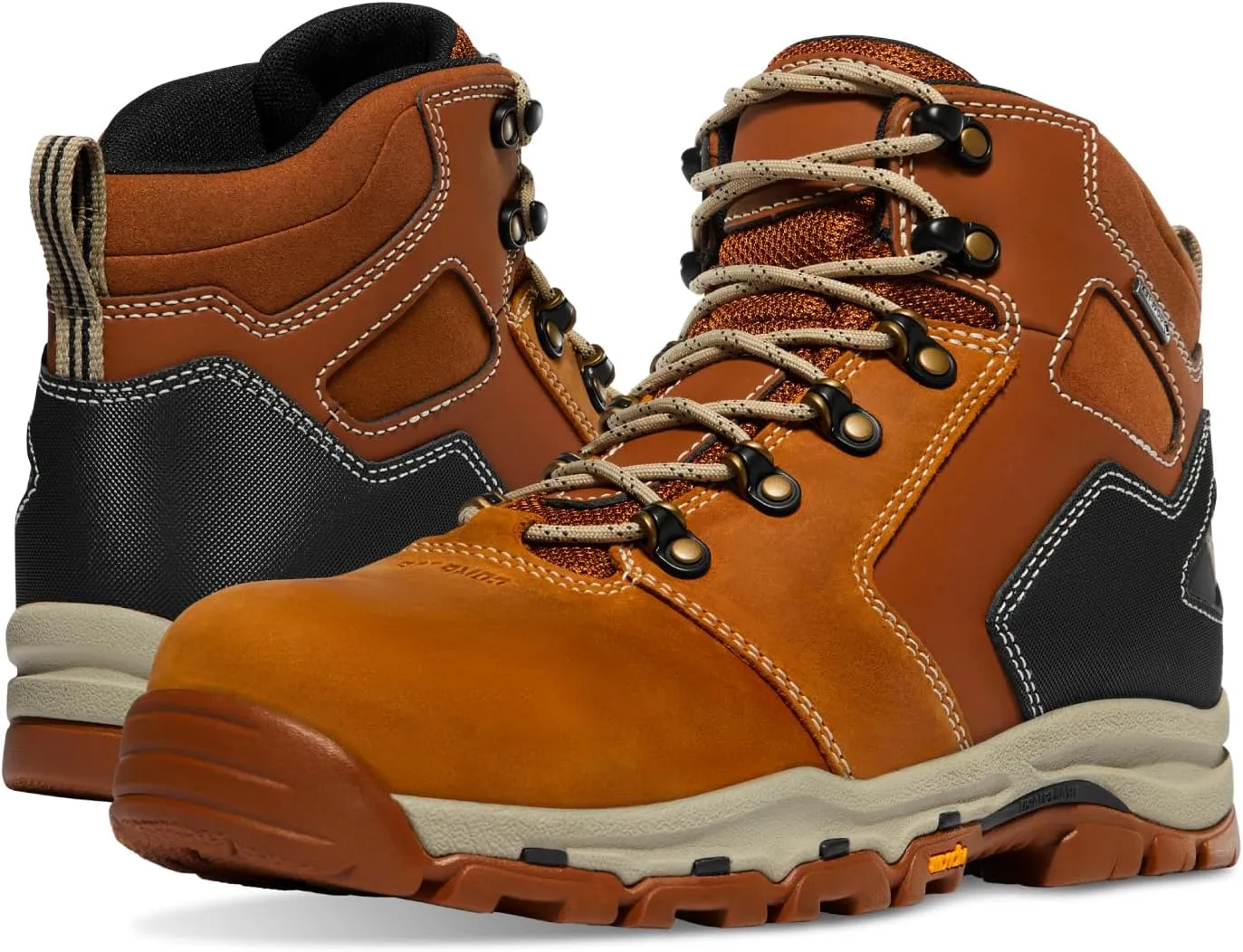 Danner Vicious 4.5” Waterproof Work Boots for Men - Full-Grain Leather with Breathable Gore-Tex Lining, Speed Lace System, and Non Slip Heeled Outsole