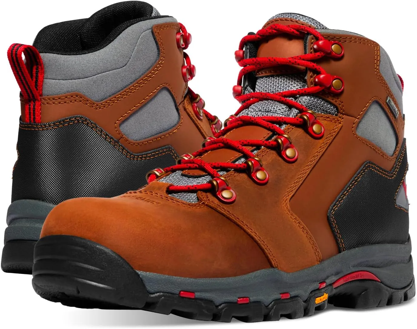 Danner Vicious 4.5” Waterproof Work Boots for Men - Full-Grain Leather with Breathable Gore-Tex Lining, Speed Lace System, and Non Slip Heeled Outsole