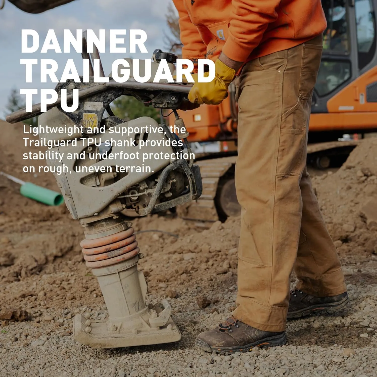 Danner Vicious 8” Waterproof Work Boots for Men - Full-Grain Leather with Breathable Gore-Tex Lining, Speed Lace System & Non Slip Heeled Outsole