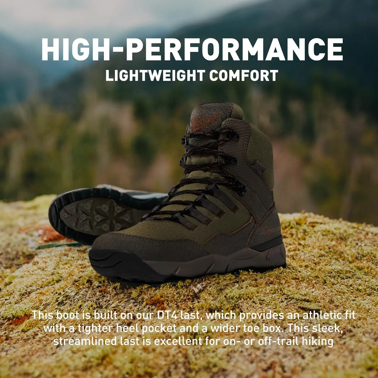 Danner Vital Trail 5” Hiking Boots for Men - Waterproof, Abrasion-Resistant Leather and Textile, with Shock-Absorbing Midsole and Traction Outsole