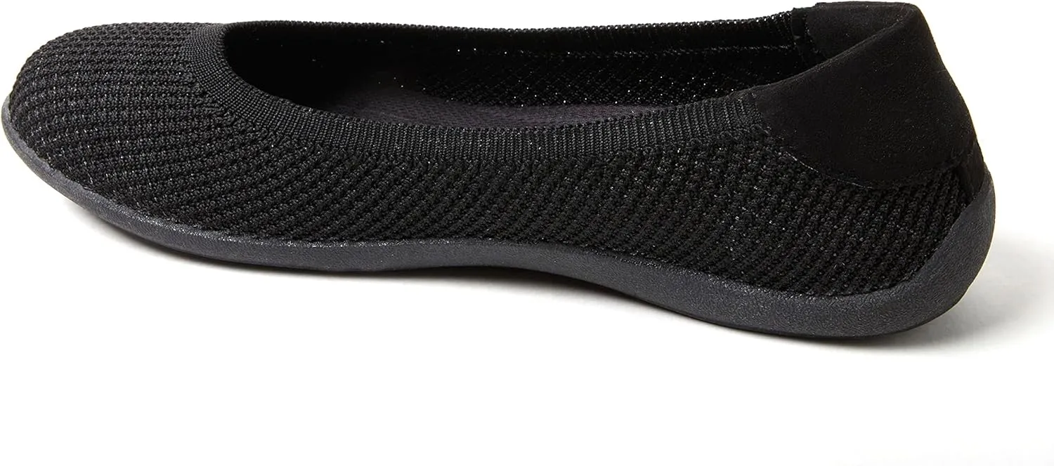 Dearfoams Women's Lightweight Washable Comfort Misty Ballet Flats