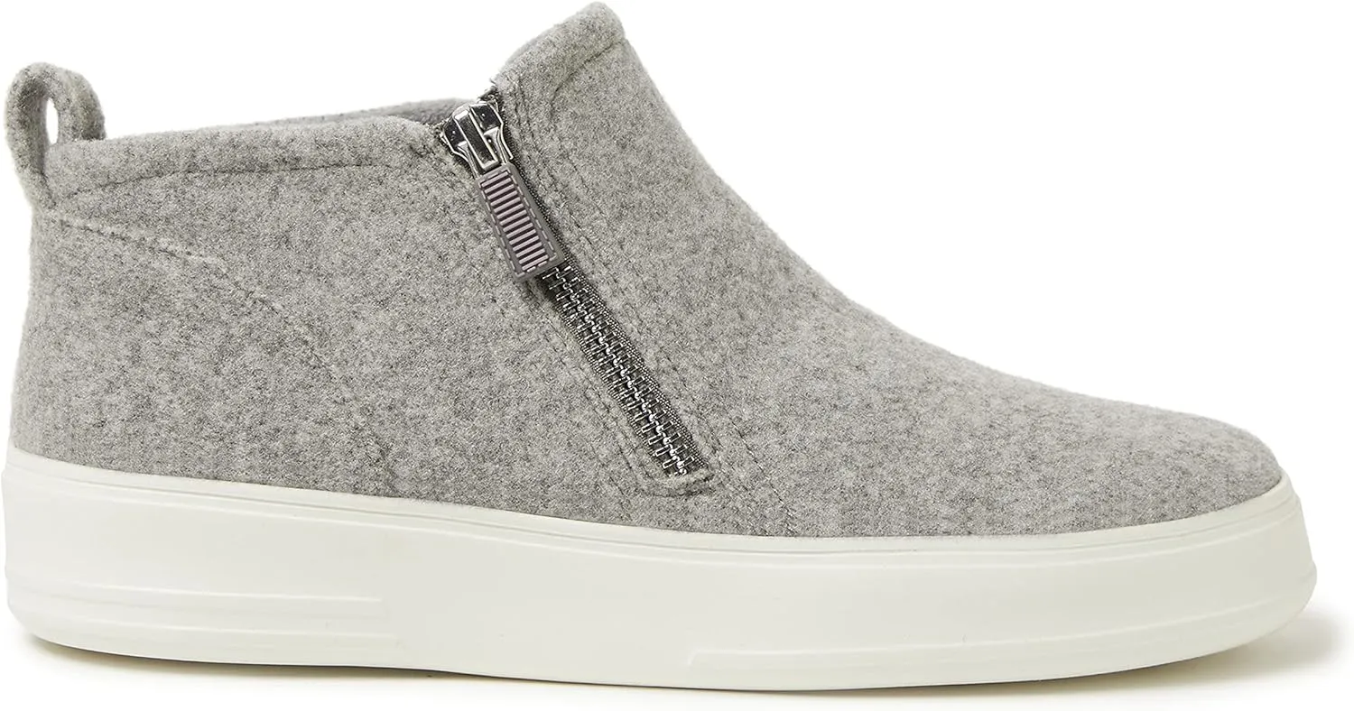 Dearfoams Women's Original Comfort Val Side Zip Wedge Sneaker