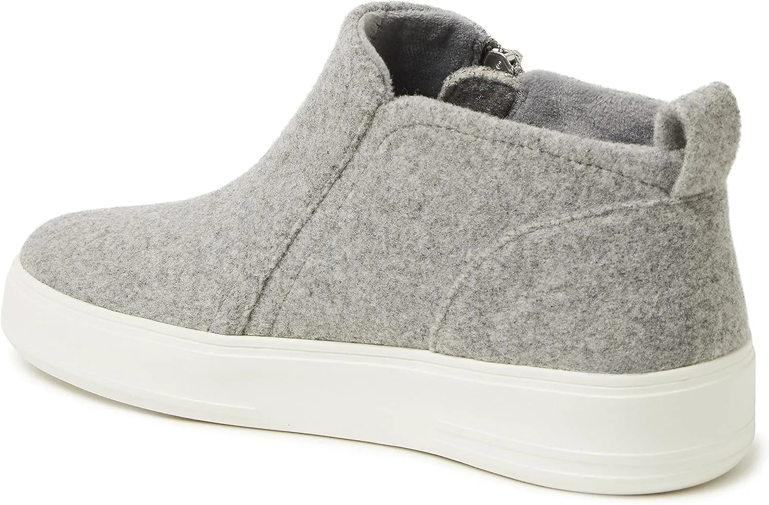 Dearfoams Women's Original Comfort Val Side Zip Wedge Sneaker