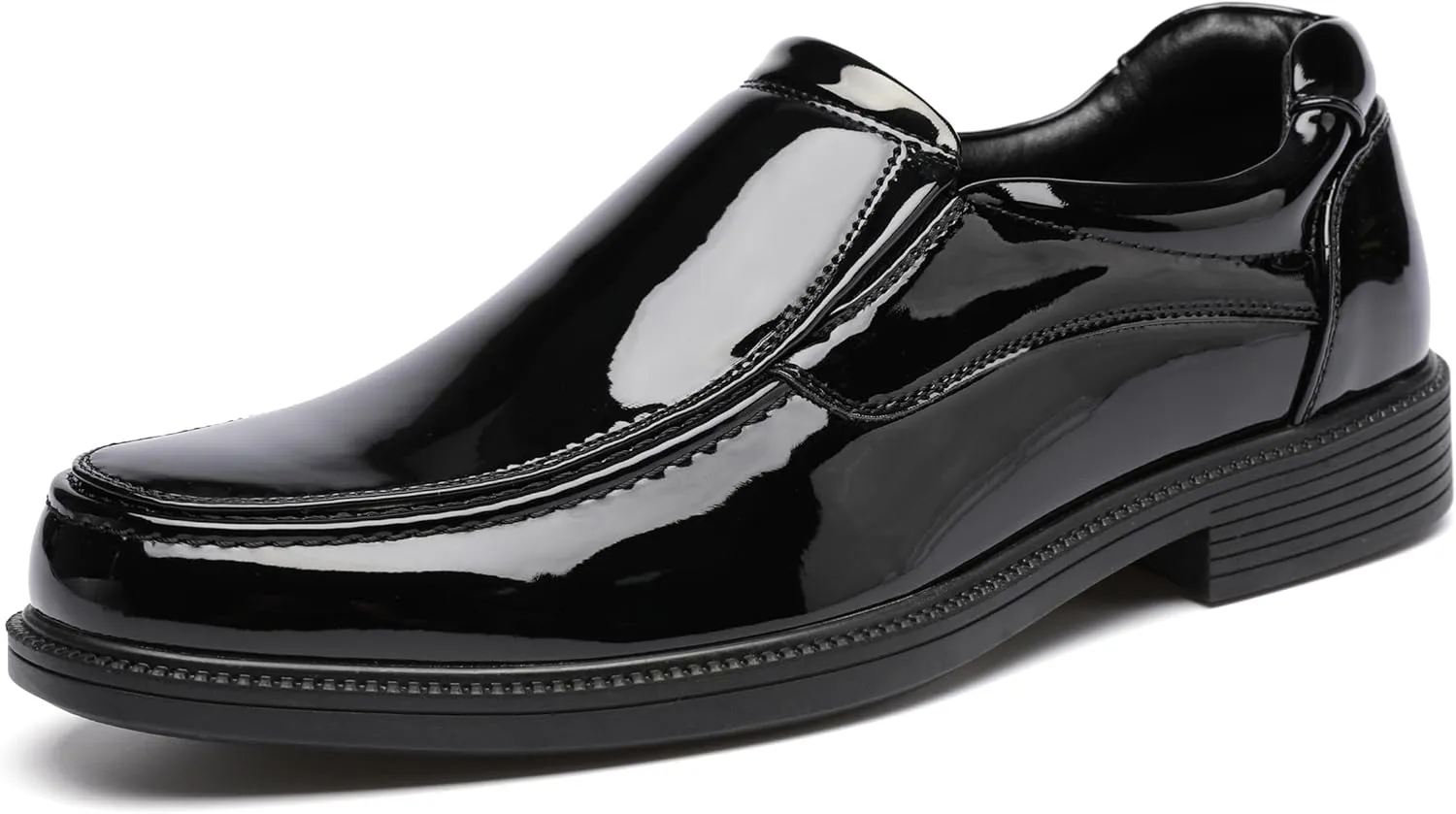 DECARSDZ Mens Faux Patent Leather Tuxedo Classic Formal Loafers Dress Shoes