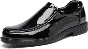 DECARSDZ Mens Faux Patent Leather Tuxedo Classic Formal Loafers Dress Shoes