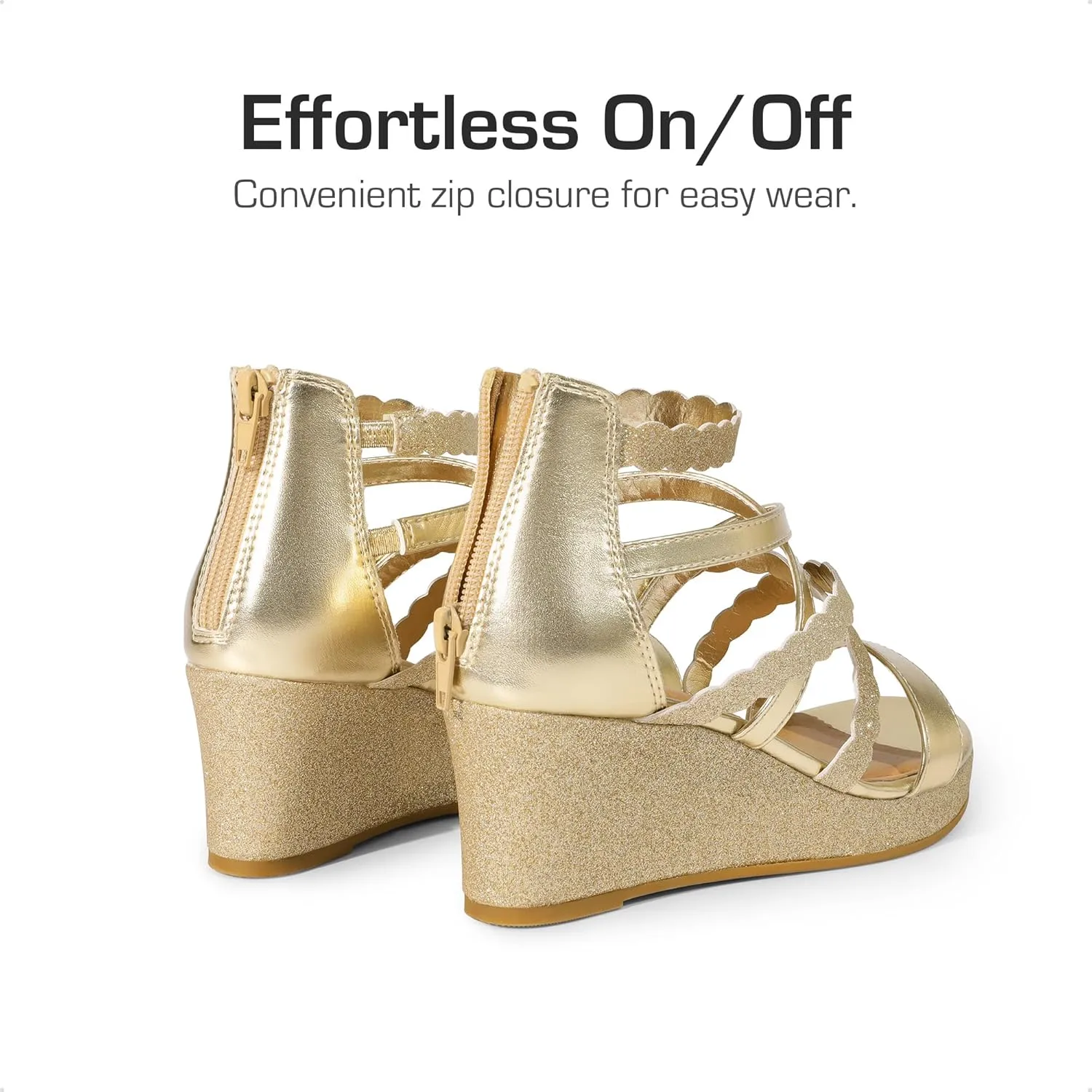 DREAM PAIRS Girls Wedge Sandals Flatform Open Toe Platform Sandals Espadrille Flower Wedding Party for Little Kid/Big Kid