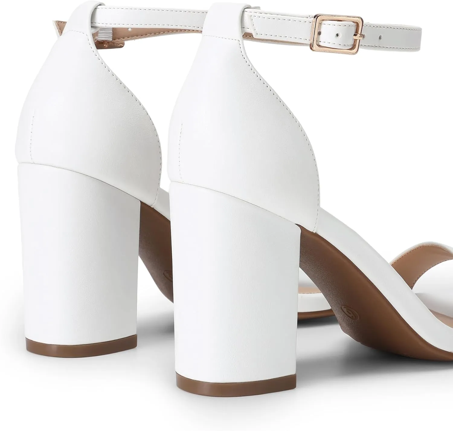 DREAM PAIRS Heels for Women Chunky Block Heel Open Toe Ankle Strap 3.5 Inch Heeled Sandals for Party Date Wedding