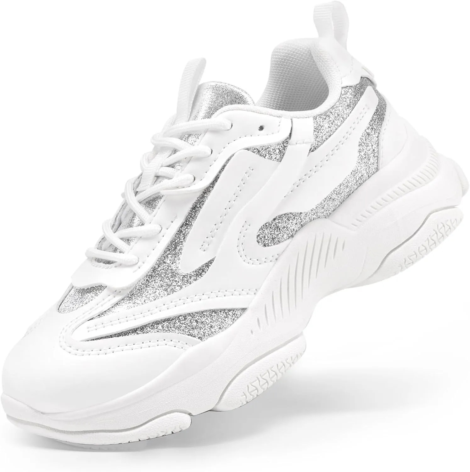 DREAM PAIRS Kids Girls Sneakers Jelly Sole Lace up Shoes Lightweight Walking Shoes for Girls Boys
