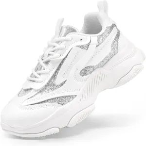 DREAM PAIRS Kids Girls Sneakers Jelly Sole Lace up Shoes Lightweight Walking Shoes for Girls Boys