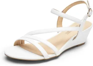 DREAM PAIRS Strappy Wrapped Dressy Wedge Sandals, Comfortable Ankle Strap Open Toe Evening Dress Wedding Dance Summer Shoes