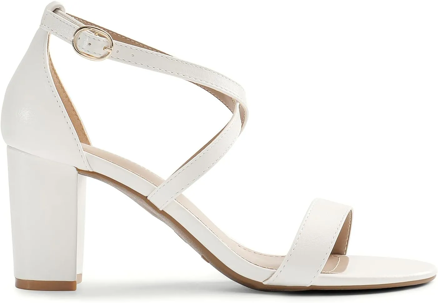 DREAM PAIRS Women’s Ankle Strap Dress Low Chunky Block Open Toe Heel Sandals for Party Wedding