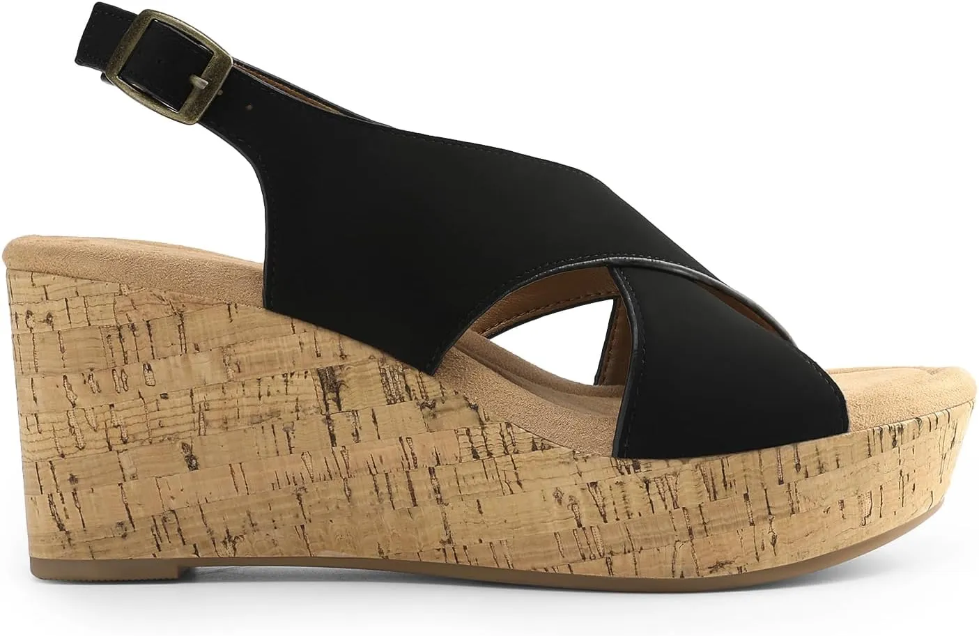 DREAM PAIRS Women's Comfortable Ankle Strap Platform Wedge Sandals for Women Casual Dressy Summer