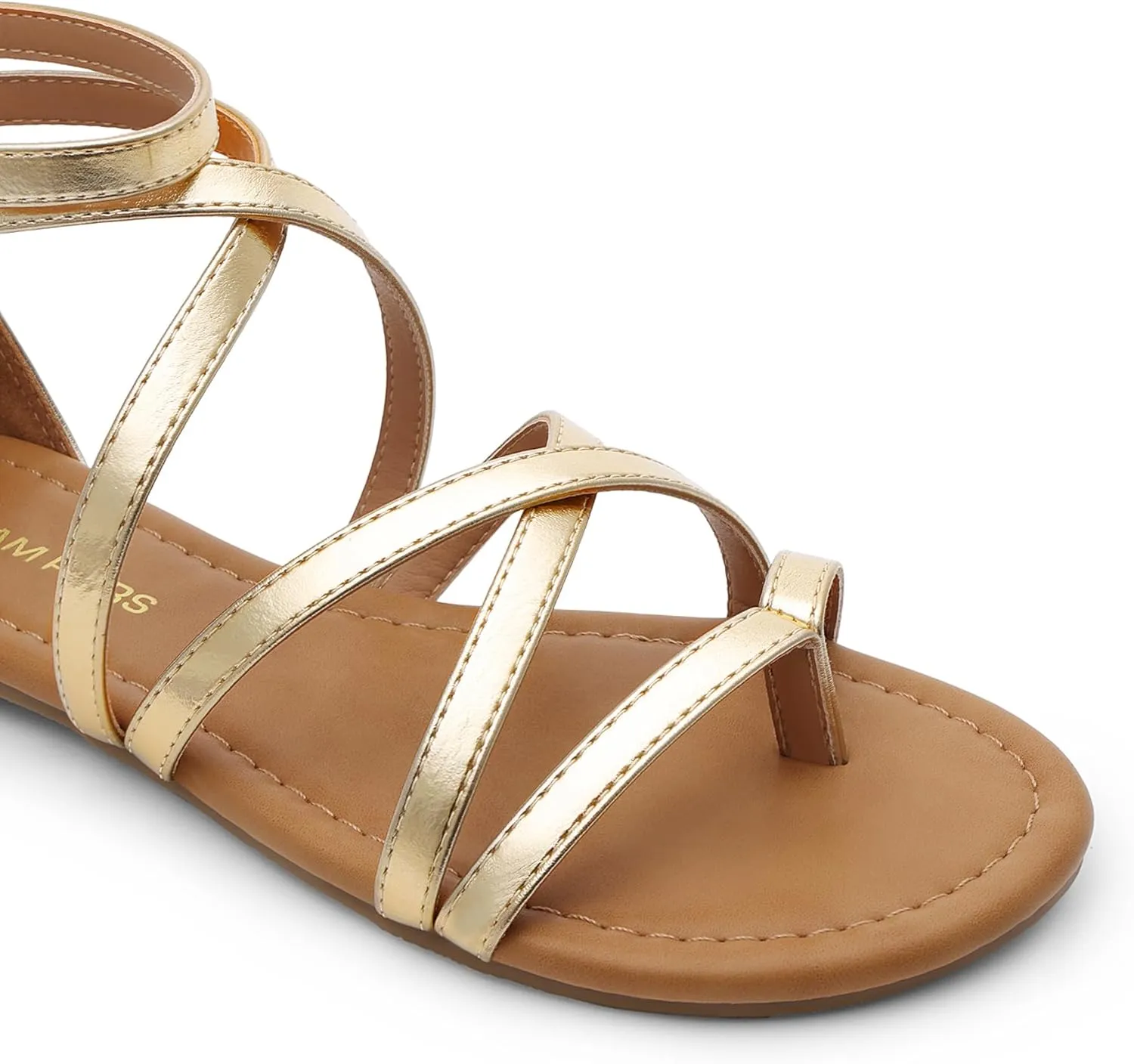DREAM PAIRS Women's Dressy Gladiator Summer Cross Strappy Sandals Comfort Flat Casual Beach Fisherman Thong Sandals