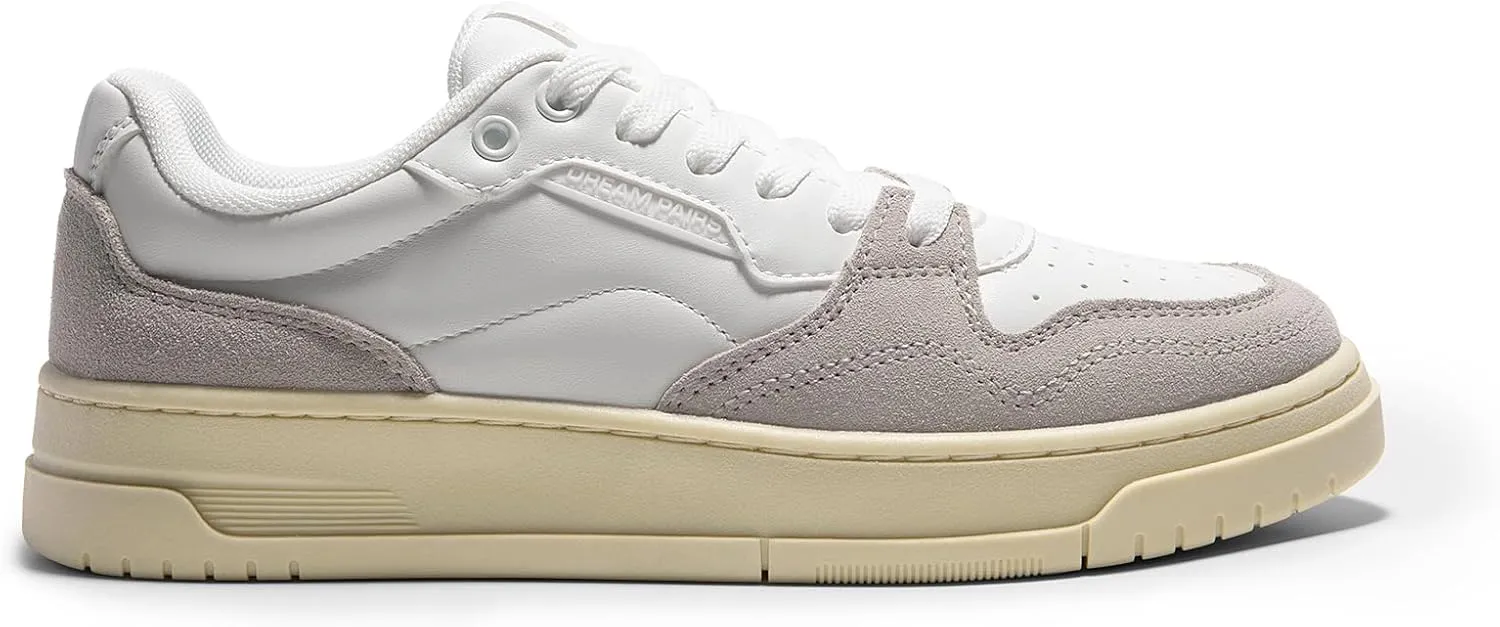 DREAM PAIRS Women's Fashion Walking Skateboard Court Sneakers Comfortable Low-Top Lace-Up Non-Slip Retro Vintage Casual Classic Athletic Shoes