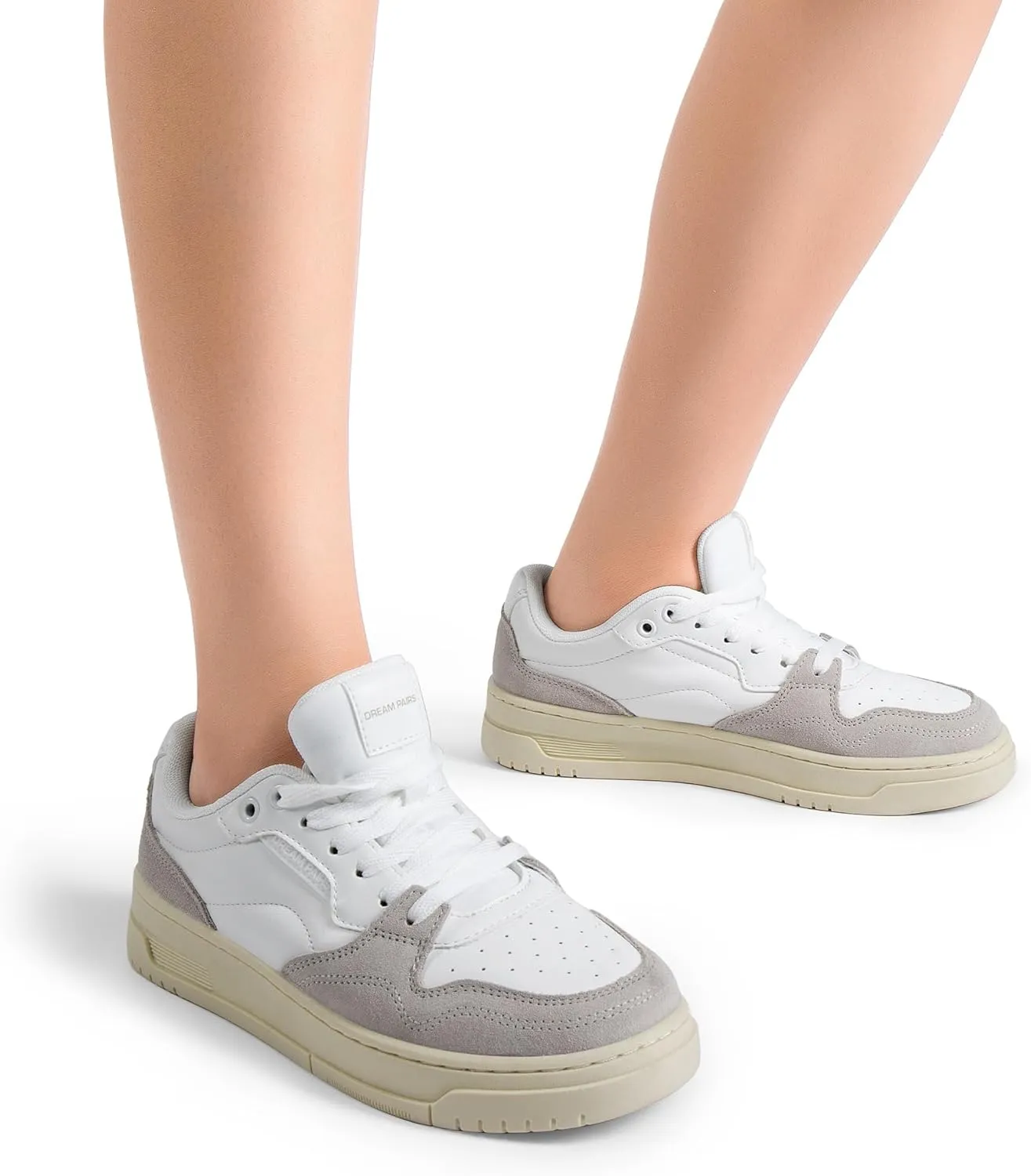 DREAM PAIRS Women's Fashion Walking Skateboard Court Sneakers Comfortable Low-Top Lace-Up Non-Slip Retro Vintage Casual Classic Athletic Shoes