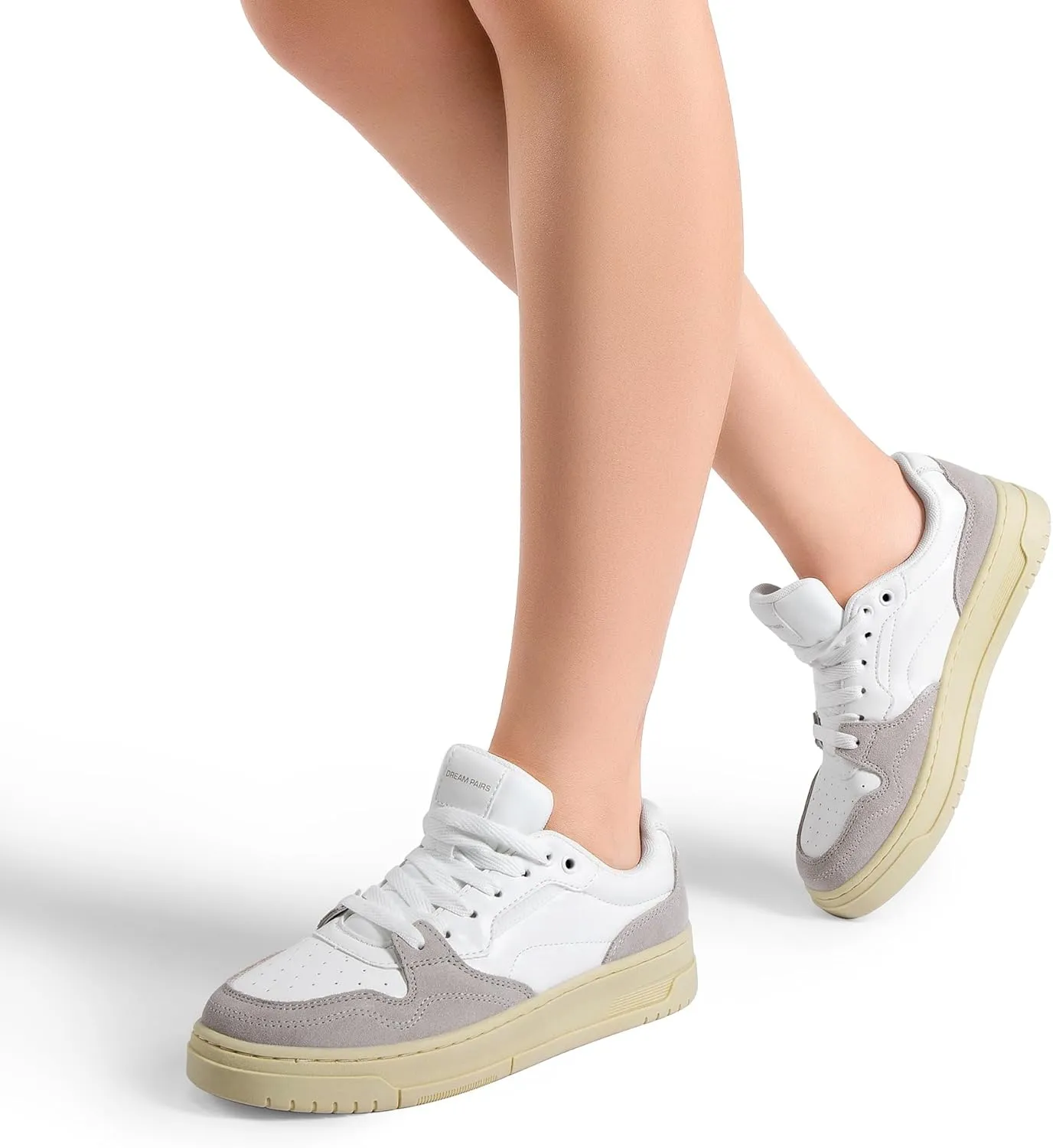 DREAM PAIRS Women's Fashion Walking Skateboard Court Sneakers Comfortable Low-Top Lace-Up Non-Slip Retro Vintage Casual Classic Athletic Shoes