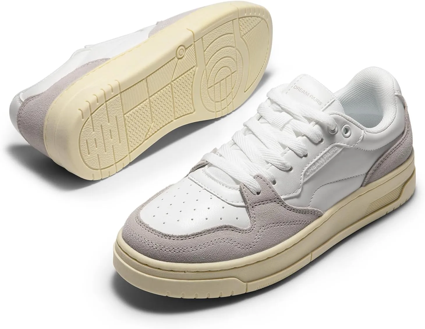 DREAM PAIRS Women's Fashion Walking Skateboard Court Sneakers Comfortable Low-Top Lace-Up Non-Slip Retro Vintage Casual Classic Athletic Shoes