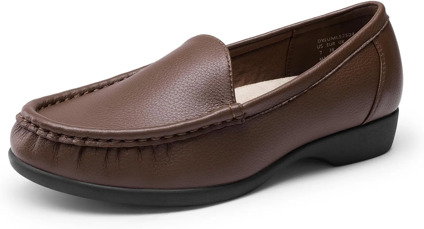 DREAM PAIRS Women's Loafers Slip On Casual Comfortable Lightweight Business Work Office Flat Shoes with Arch Support