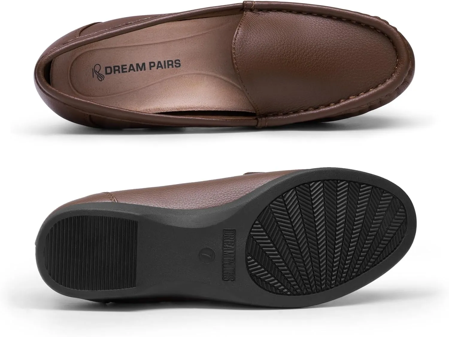 DREAM PAIRS Women's Loafers Slip On Casual Comfortable Lightweight Business Work Office Flat Shoes with Arch Support