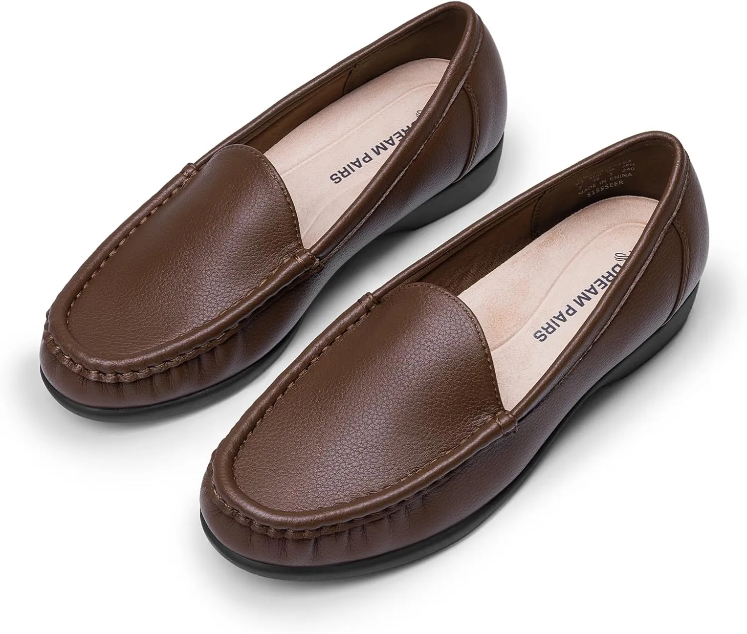 DREAM PAIRS Women's Loafers Slip On Casual Comfortable Lightweight Business Work Office Flat Shoes with Arch Support