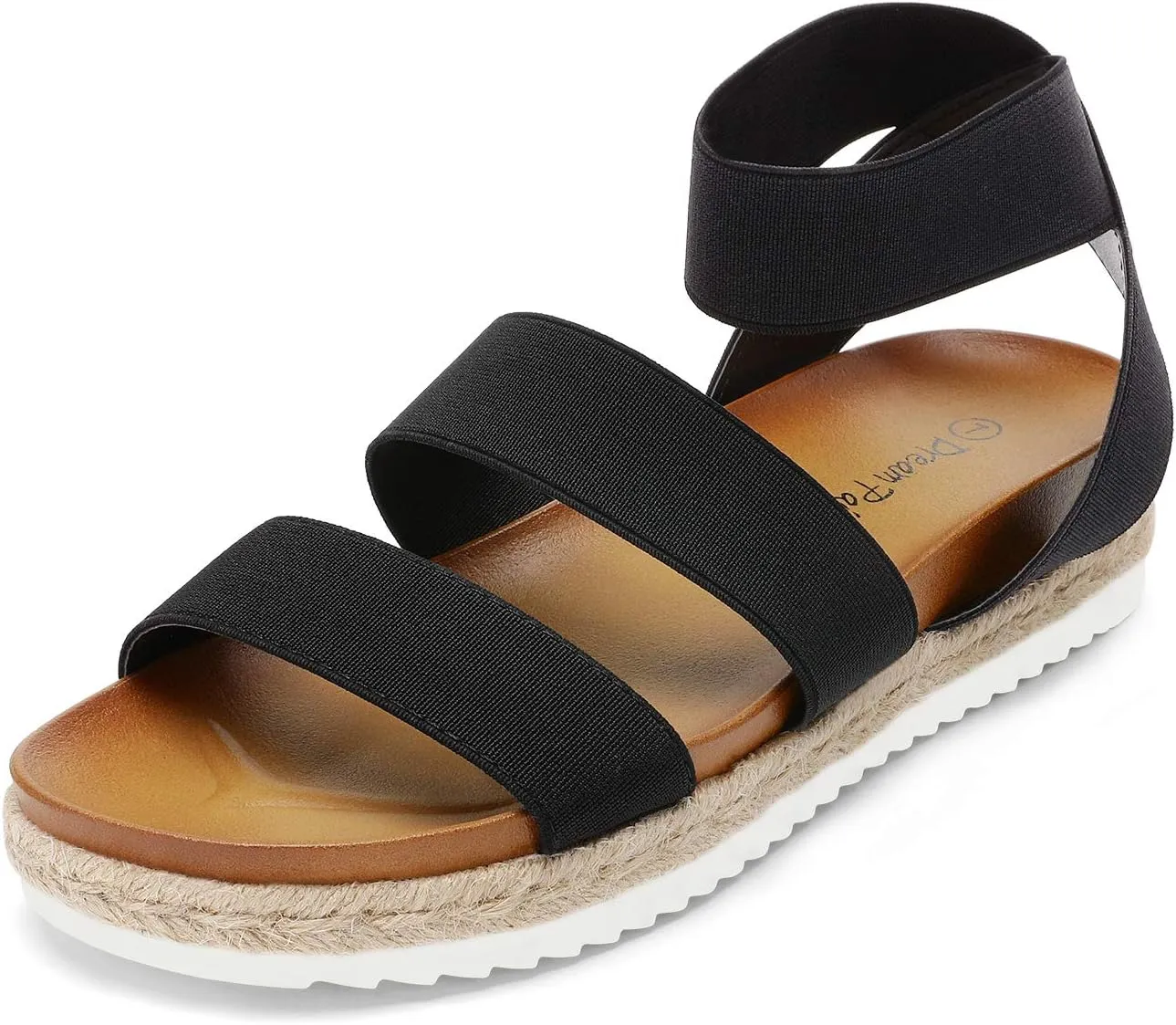 DREAM PAIRS Women’s Open Toe Ankle Strap Espadrille Flatform Platform Wedge Sandals
