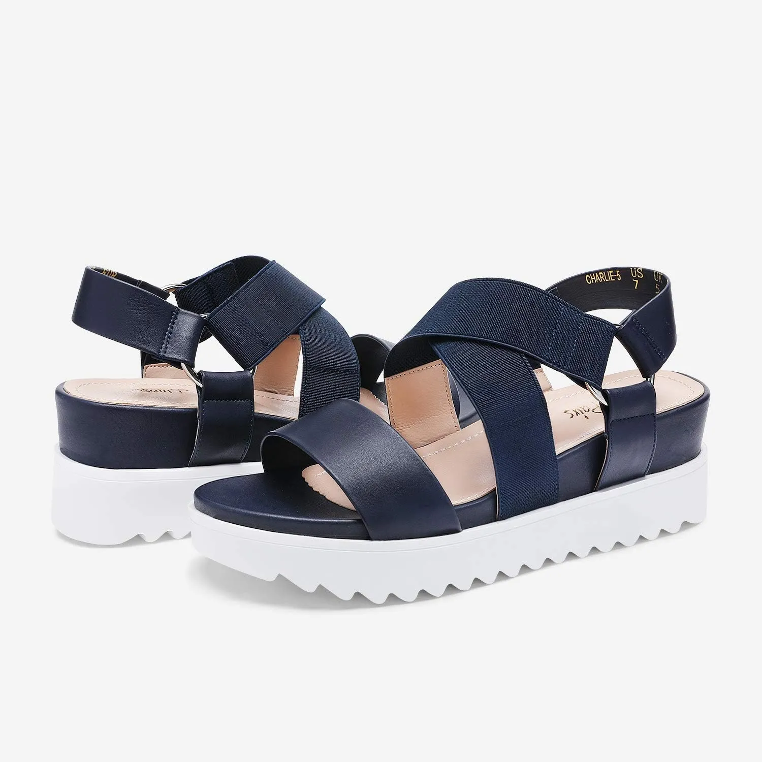 DREAM PAIRS Women’s Open Toe Ankle Strap Platform Wedge Sandals
