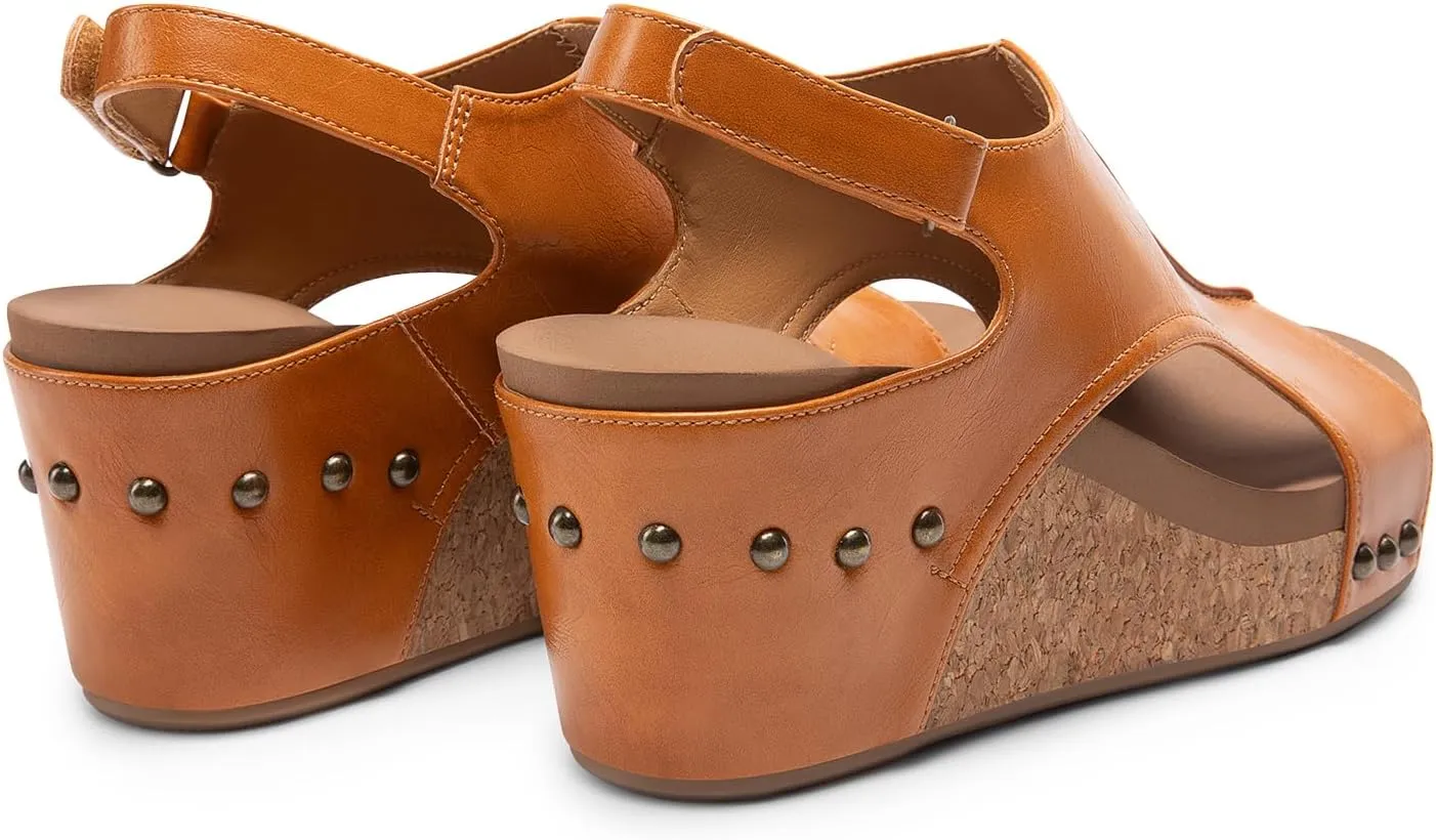 DREAM PAIRS Women's Platform Wedge Sandals, Comfortable Open-Toe Cork Casual & Dressy Summer Shoes