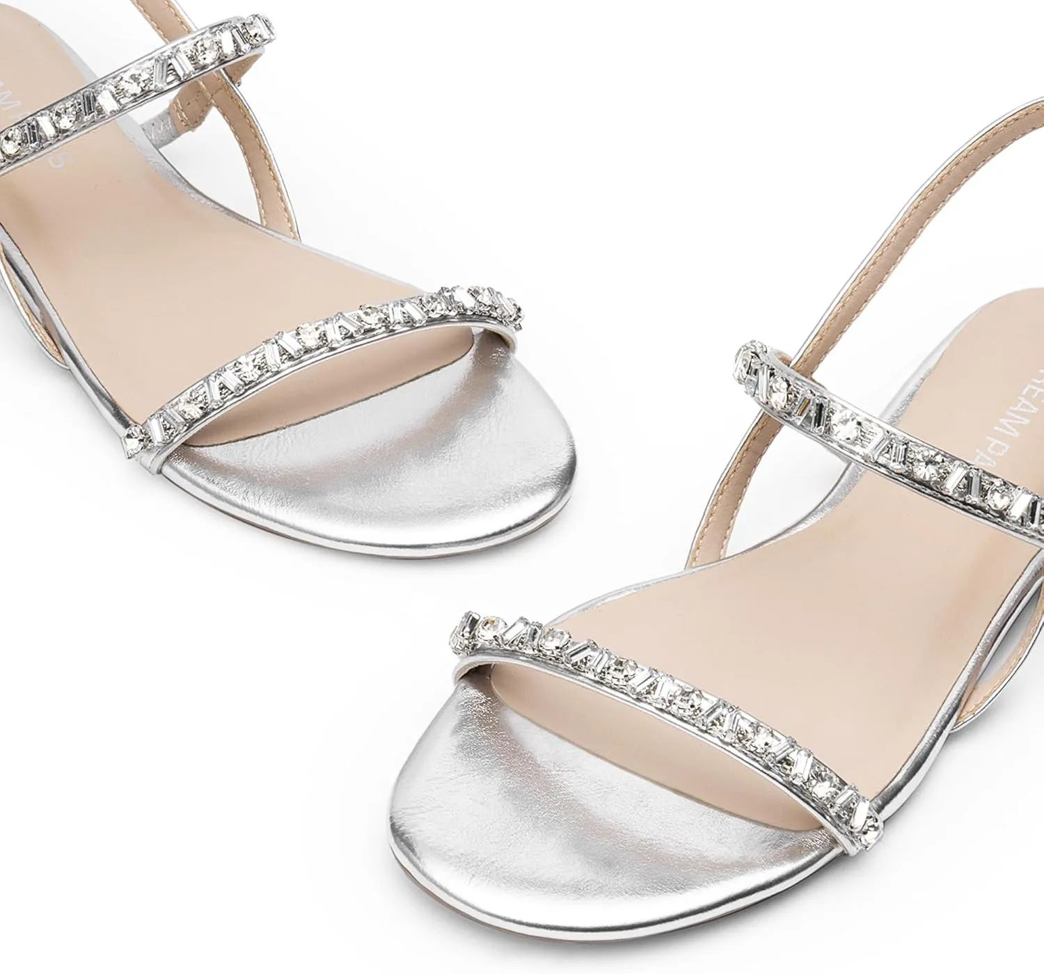 DREAM PAIRS Women's Rhinestone Sandals Open Toe Casual Dressy Sparkly Comfortable Flat Summer Shoes