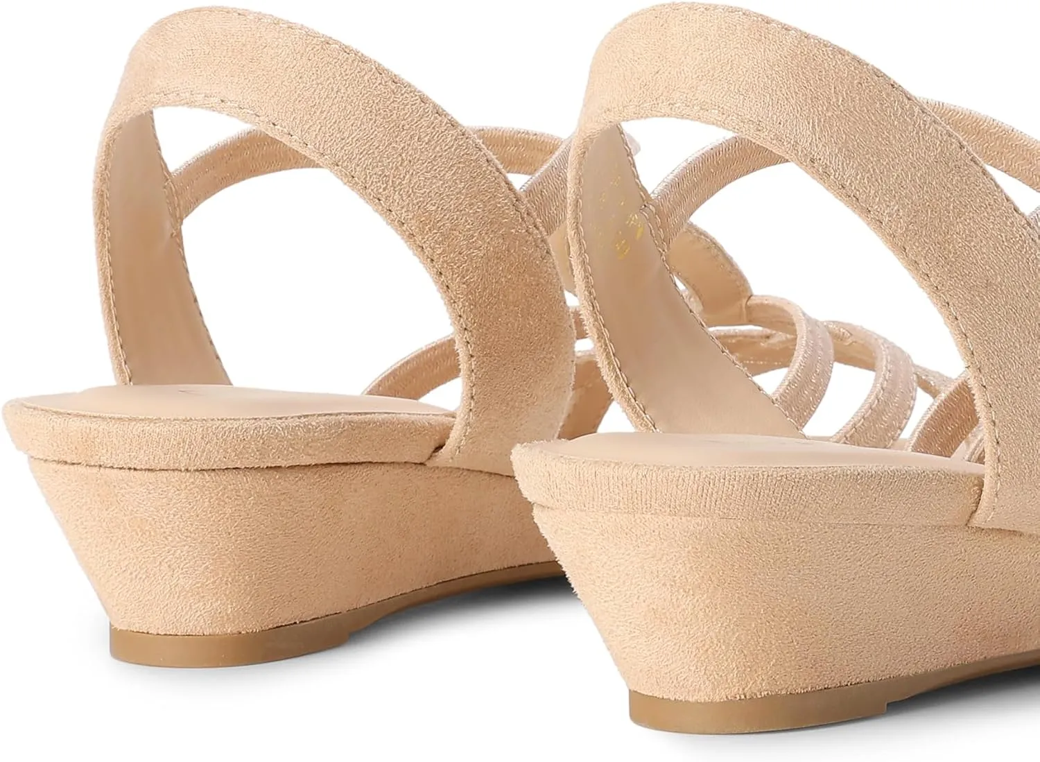 DREAM PAIRS Women's Strappy Wrapped Dressy Wedge Sandals Comfortable Low Heel Casual Summer Shoes