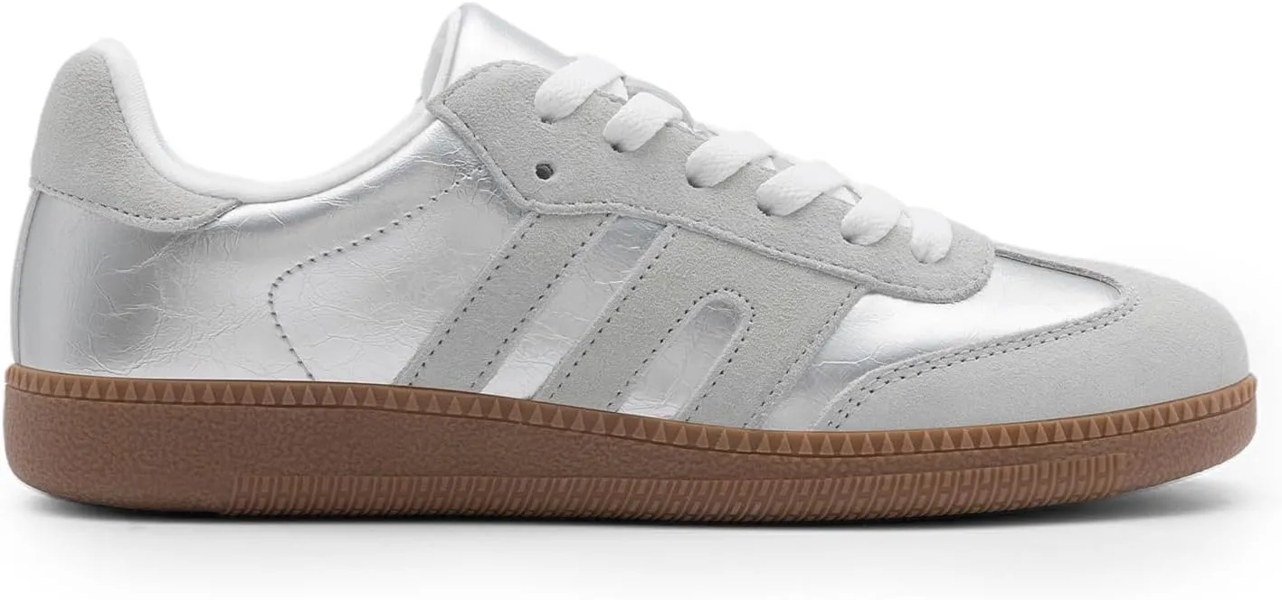 DREAM PAIRS Women's Tennis Sneakers Walking Nia Flat Low-Top Casual Lace-Up Comfortable Fashion Sneakers Shoes.