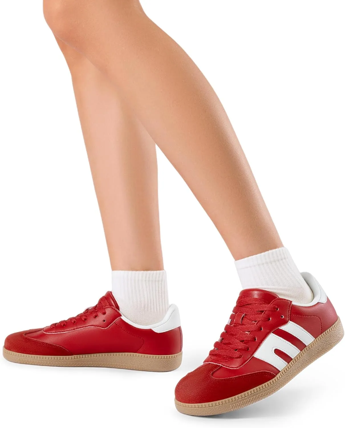 DREAM PAIRS Women's Tennis Sneakers Walking Nia Flat Low-Top Casual Lace-Up Comfortable Fashion Sneakers Shoes.