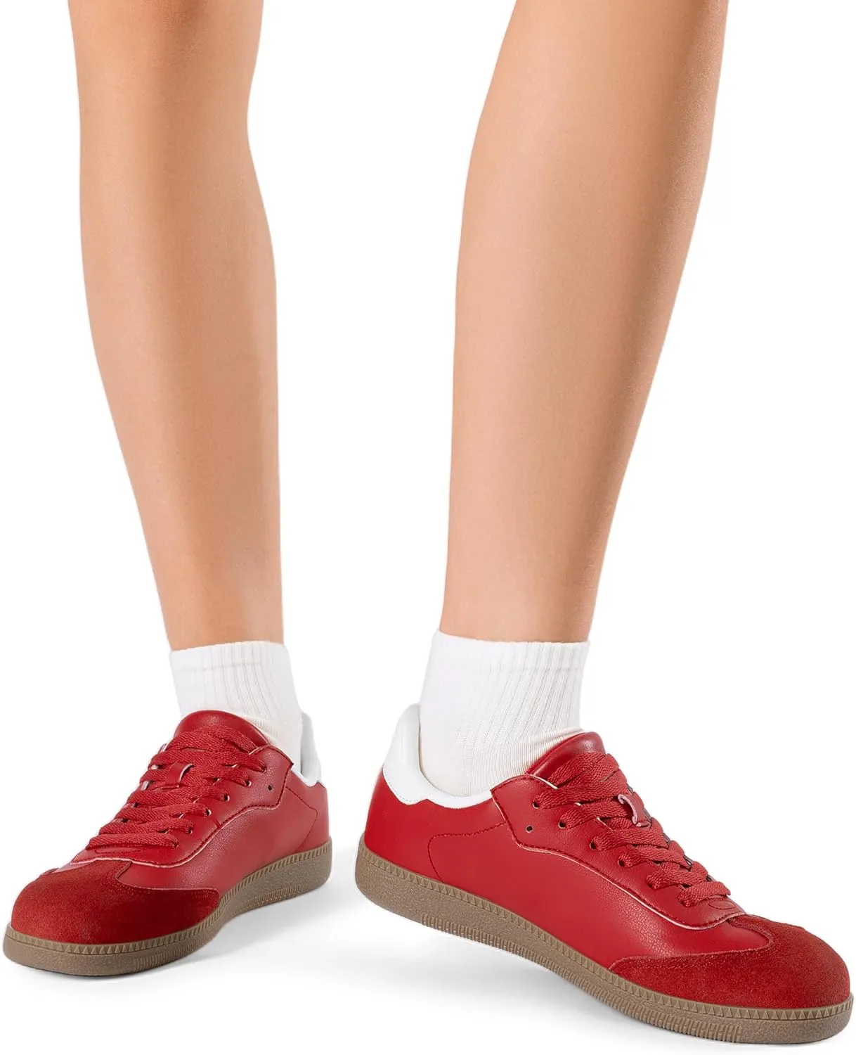 DREAM PAIRS Women's Tennis Sneakers Walking Nia Flat Low-Top Casual Lace-Up Comfortable Fashion Sneakers Shoes.