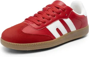 DREAM PAIRS Women's Tennis Sneakers Walking Nia Flat Low-Top Casual Lace-Up Comfortable Fashion Sneakers Shoes.